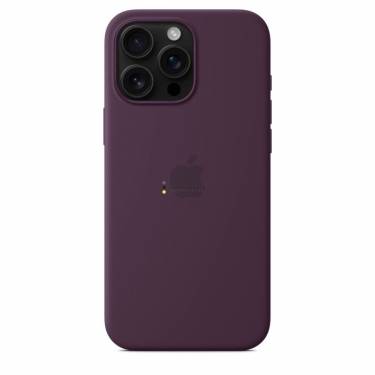 Apple iPhone 16 Pro Max Silicone Case with MagSafe Plum